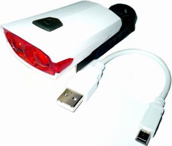 Фонарь задний Jokie, XC-122R, USB кабель, 2 светодиода